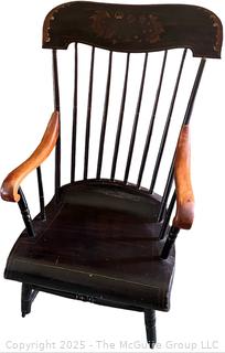 Stenciled Boston Rocker Arm Chair