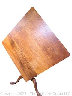 Spalted Maple Front Table on Tripod Base Made by Master Craftsman Chris Harter of Madison NY