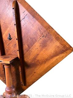 Spalted Maple Front Table on Tripod Base Made by Master Craftsman Chris Harter of Madison NY