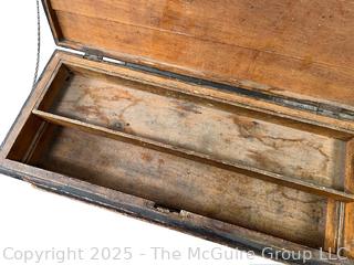Carpenter's Wood Two (2) Shelf Tool Chest with Original Paint<br>

<br><br>

Removal Options:<br><br> Sat (Nov 8) & Sun (Nov 9) 11-3pm, 56 Scotch Hill Rd., Cambridge NY 12816<br><br>

Sat (Nov 15) 12-2pm, TMG Warehouse, 2800 Juniper St., Fairfax, VA 22031<br><br>

Request Shipping (david@themcguiregroupllc.com)