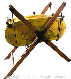 Antique Davis Swinging Butter Churn. Original Paint and Stenciling.