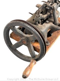 Antique Mechanical Band Saw Blade Setter<br>

<br><br>

Removal Options:<br><br> Sat (Nov 8) & Sun (Nov 9) 11-3pm, 56 Scotch Hill Rd., Cambridge NY 12816<br><br>

Sat (Nov 15) 12-2pm, TMG Warehouse, 2800 Juniper St., Fairfax, VA 22031<br><br>

Request Shipping (david@themcguiregroupllc.com)