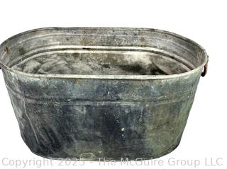 Circa 1900 Metal Wash Tub