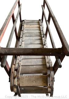 Antique Wooden Goat Treadmill for Powering Belt Driven Farm Implements