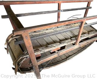 Antique Wooden Goat Treadmill for Powering Belt Driven Farm Implements