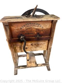 Corn Sheller Hand Cranked by Warner & Green, Cambridge NY circa 1900. Original Stenciling 