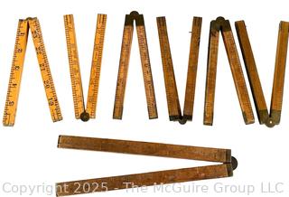 Seven (7) Folding Carpenters' Rulers<br>

<br><br>

Removal Options:<br><br> Sat (Nov 8) & Sun (Nov 9) 11-3pm, 56 Scotch Hill Rd., Cambridge NY 12816<br><br>

Sat (Nov 15) 12-2pm, TMG Warehouse, 2800 Juniper St., Fairfax, VA 22031<br><br>

Request Shipping (david@themcguiregroupllc.com)