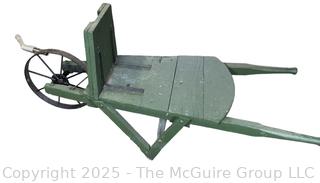 Hand Powered Steel Wheel Buckboard. Painted Green 