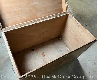 Large Wooden Steamer Trunk 
