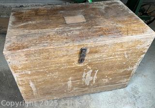 Large Wooden Steamer Trunk 