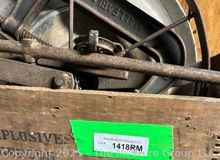 Eclectic Lot Including Jumper Cables, C Clamps, Tire Iron, License Plates and Hubcap