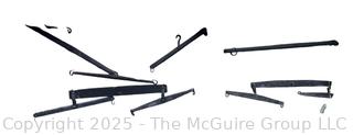 Collection of Antique Farm Equipment Including Horse Harness Single and Doubletrees, Ice Cutting 
Saw Blade, Hay Fork and Two-Man Crosscut Saw Blade  