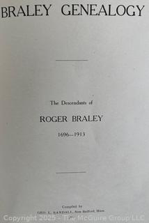 Braley Genealogy Book