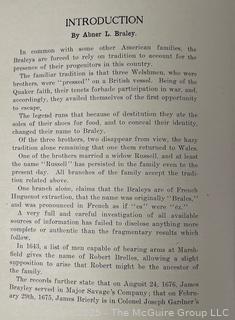 Braley Genealogy Book
