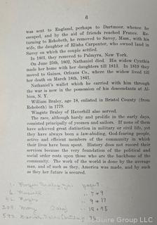Braley Genealogy Book