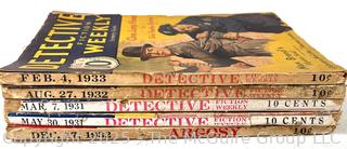 Five (5) Soft Cover Books Detective Weekly and Argosy 1931 and 1932