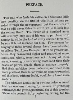 Book Title Ten Acres Enough by Isaac Phillips Rogers 