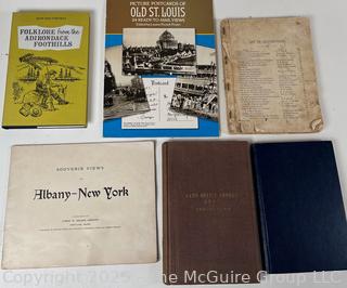 Grouping of Printed Materials Including Folklore From the Adirondack Foothills, Postcards From Old St. Louis, Views of Albany NY and 1867 Land Office Report to Congress