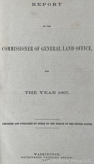Grouping of Printed Materials Including Folklore From the Adirondack Foothills, Postcards From Old St. Louis, Views of Albany NY and 1867 Land Office Report to Congress