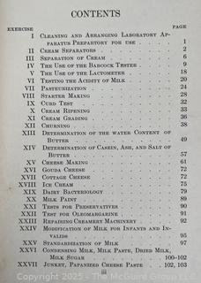 Grouping of Books Including Dairylea 100 Years of Service, Sears Roebuck 1909 Catalogue,  Dairy Laboratory Guide by Charles W. Melick, Little Pillows by Havergal and The Man Without a Country by Edward Everett Hale
 