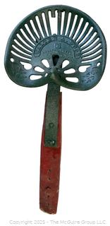 Walter A. Wood Cast Iron Seat Attached to Wooden Tongue. Hoosic Falls NY