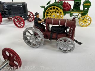 Five (5) Die Cast Metal Toy Tractors