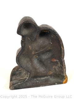 Group Including Slate Heart Welcome Sign, Brass Binoculars, Thinker Figurine Etc. 
