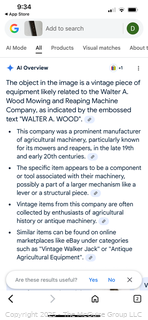 Walter A. Wood Metal Handle. Hoosick Falls NY