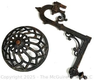 Eclectic Grouping Including Brass Hardware, Padlocks and Cloth Tape Measure 