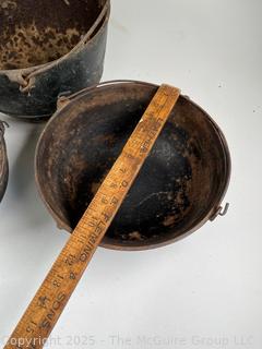 Three (3) Cast Iron Pots