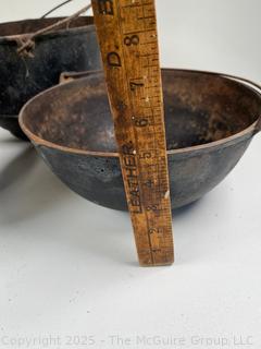 Three (3) Cast Iron Pots