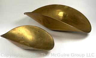 Two (2) Brass Balance Scale Pans