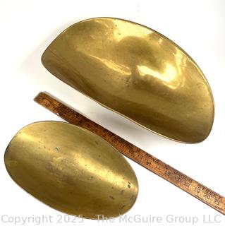 Two (2) Brass Balance Scale Pans