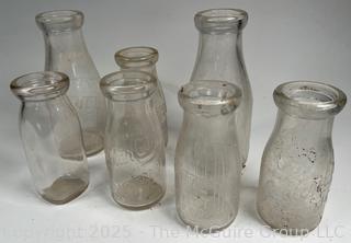Seven (7) Milk and Cream Bottles Including Capitol District, Cohoes and Collar City