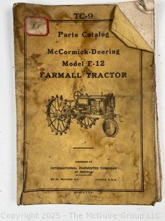 TC-9 Parts Catalog for McCormick-Deering Model F-12 Farmall Tractor
