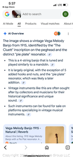 "The Cluett" 4 String Banjo.  