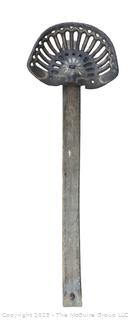 Cast Iron Operator Seat Attached to Long Wooden Tongue