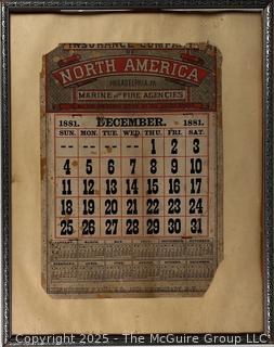 1881 Wall Calendar 