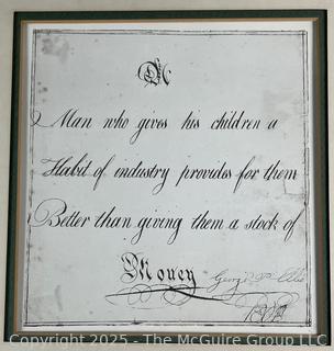 Framed Lithograph of Poem by George Ellis (1753 – 1815)
