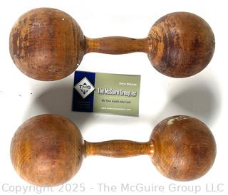 Pair of Wooden Dumbells
