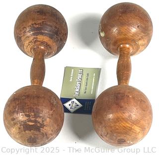 Pair of Wooden Dumbells