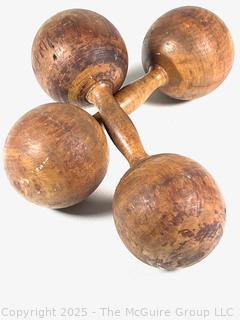 Pair of Wooden Dumbells