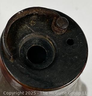 Embossed Pewter Powder Flask