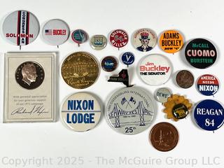 Grouping of Mostly Political Pinbacks 
