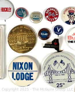 Grouping of Mostly Political Pinbacks 