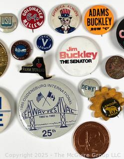 Grouping of Mostly Political Pinbacks 