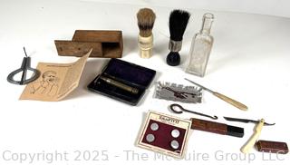 Eclectic Grouping Including Walter A. Wood Souvenir Aluminum Tray 