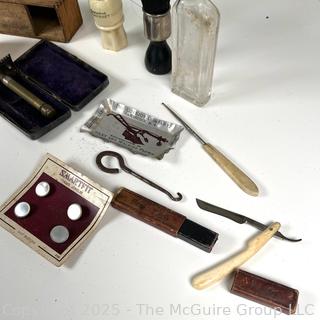 Eclectic Grouping Including Walter A. Wood Souvenir Aluminum Tray 
