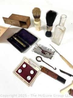 Eclectic Grouping Including Walter A. Wood Souvenir Aluminum Tray 