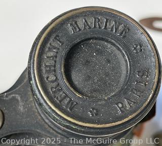 Brass Military Binoculars, Nutmeg Grater, Glass Handle Wax Seal, Axe Paperweight Etc.